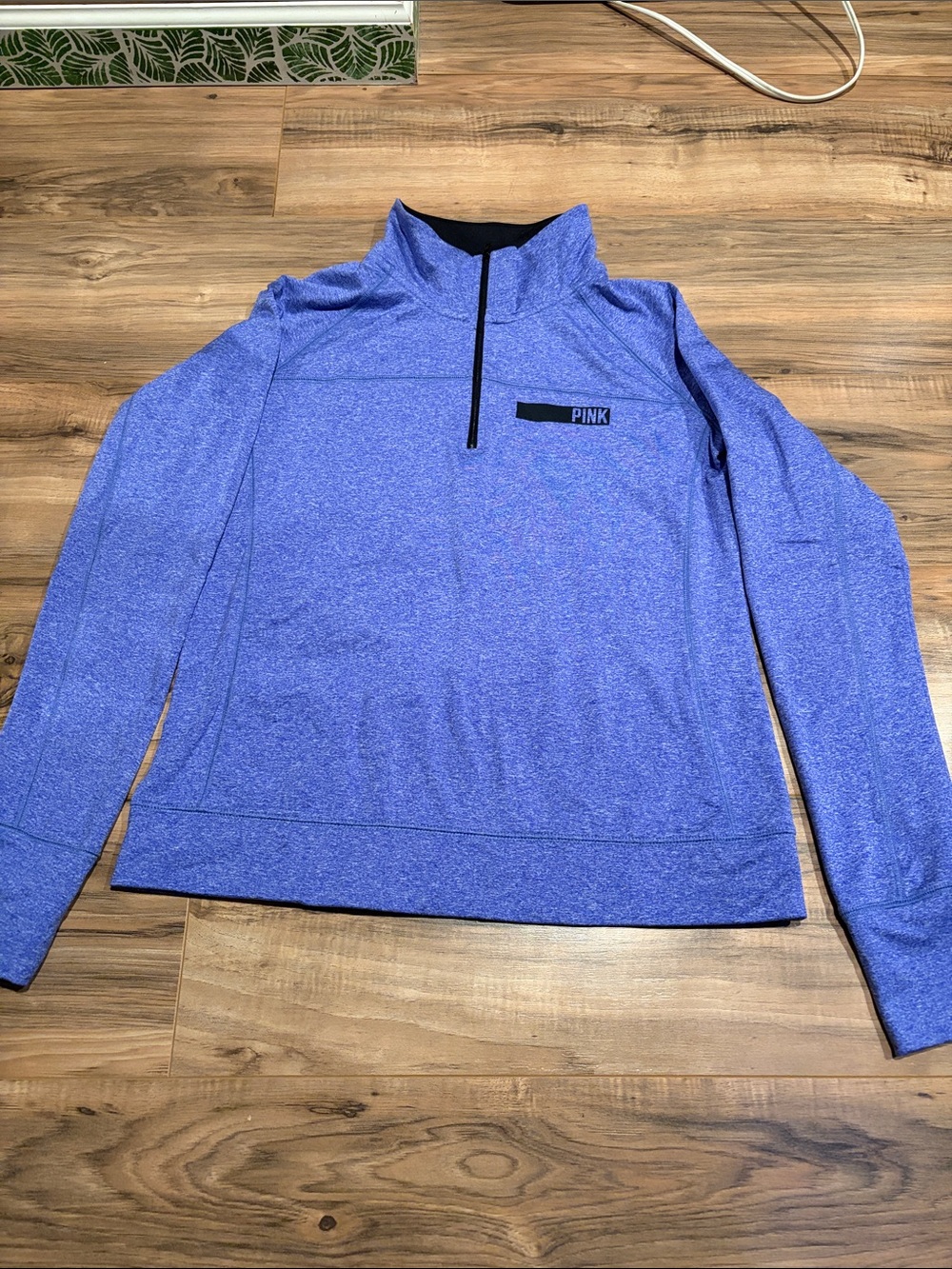 PINK Victoria's Secret Heather Purple Quarter-Zip Pullover